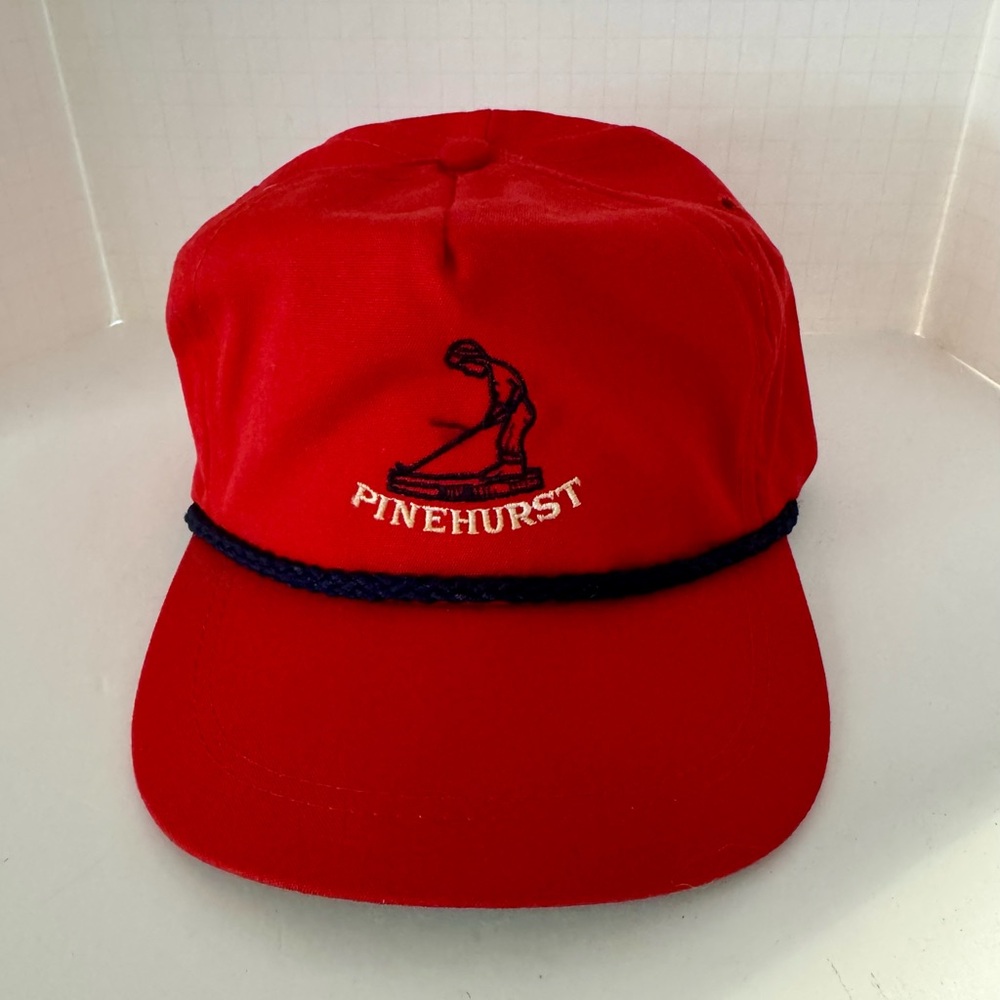 Pinehurst Golf Hat Rope Cap Red